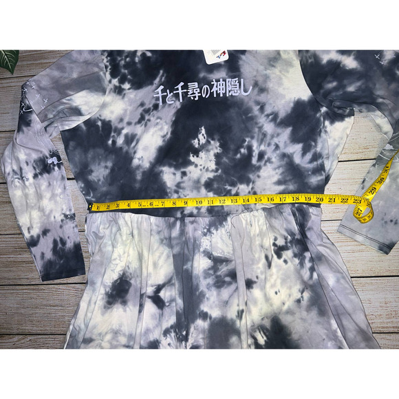 Studio Ghibli Spirited Away Haku Tie-Dye Long-Sleeve Dress Plus Size 2 - Picture 9 of 10